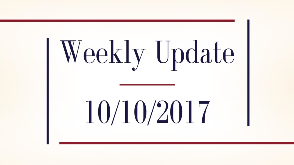 Weekly Update (10/10/2017) - Reaching Japan